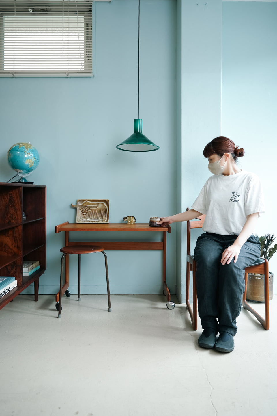 Danish Vintage Teak Working Table/デンマークヴィンテージ ワークテーブル キャスター付き チーク材