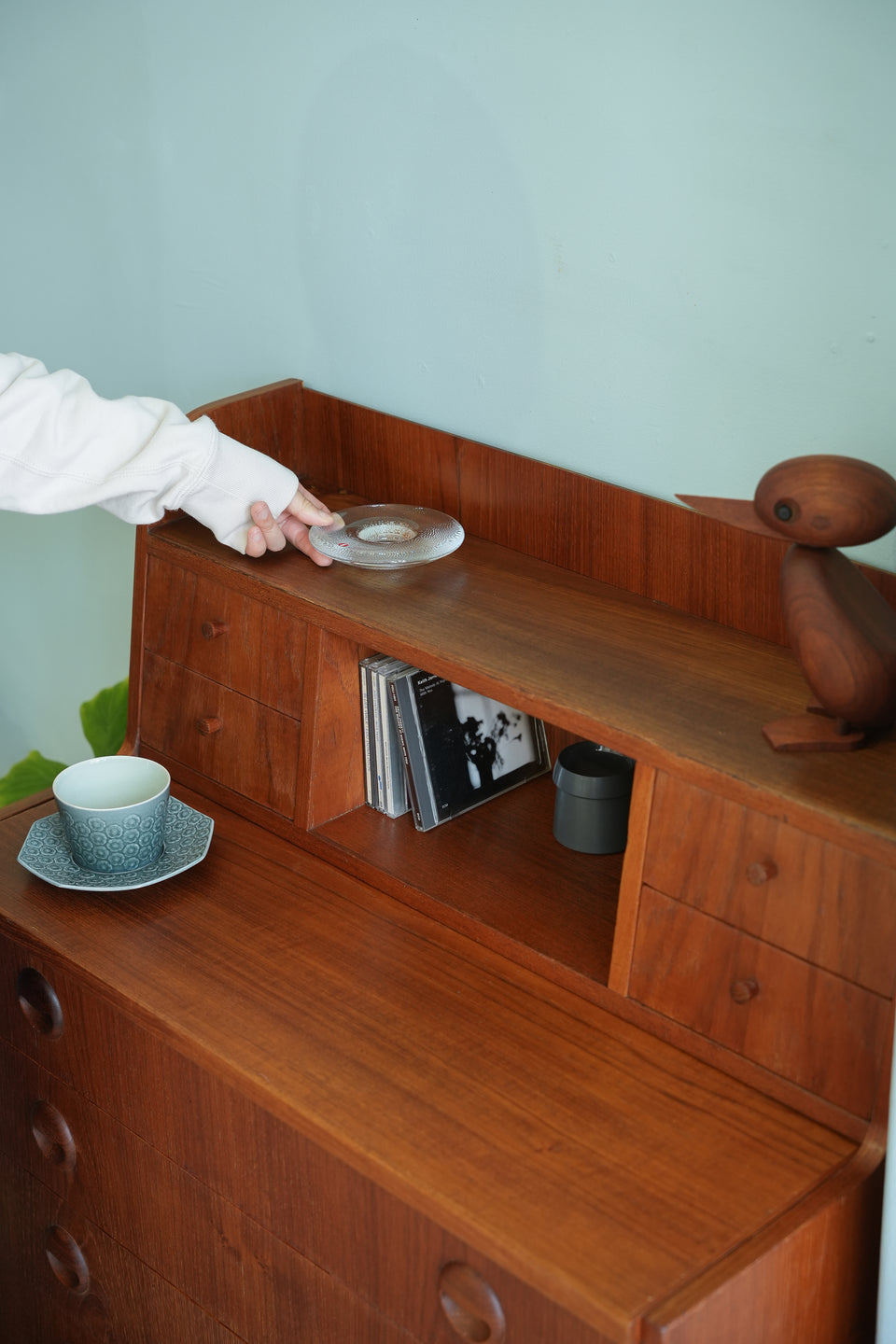 Danish Vintage Writing Bureau Dresser/デンマークヴィンテージ ライティングビューロー ミラー付き 北欧家具