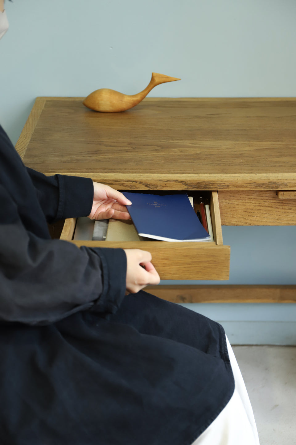 Euro Vintage Desk Oakwood/ヨーロッパヴィンテージ デスク 机 オーク材 シャビーシック