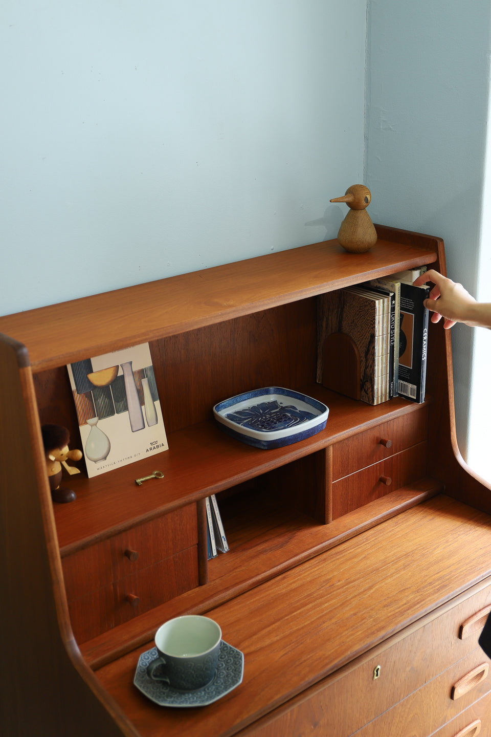 Hanbjerg Møbelfabrik Writing Bureau with Mirror Danish Vintage/デンマークヴィンテージ ライティングビューロー ドレッサー ミラー付き 北欧家具