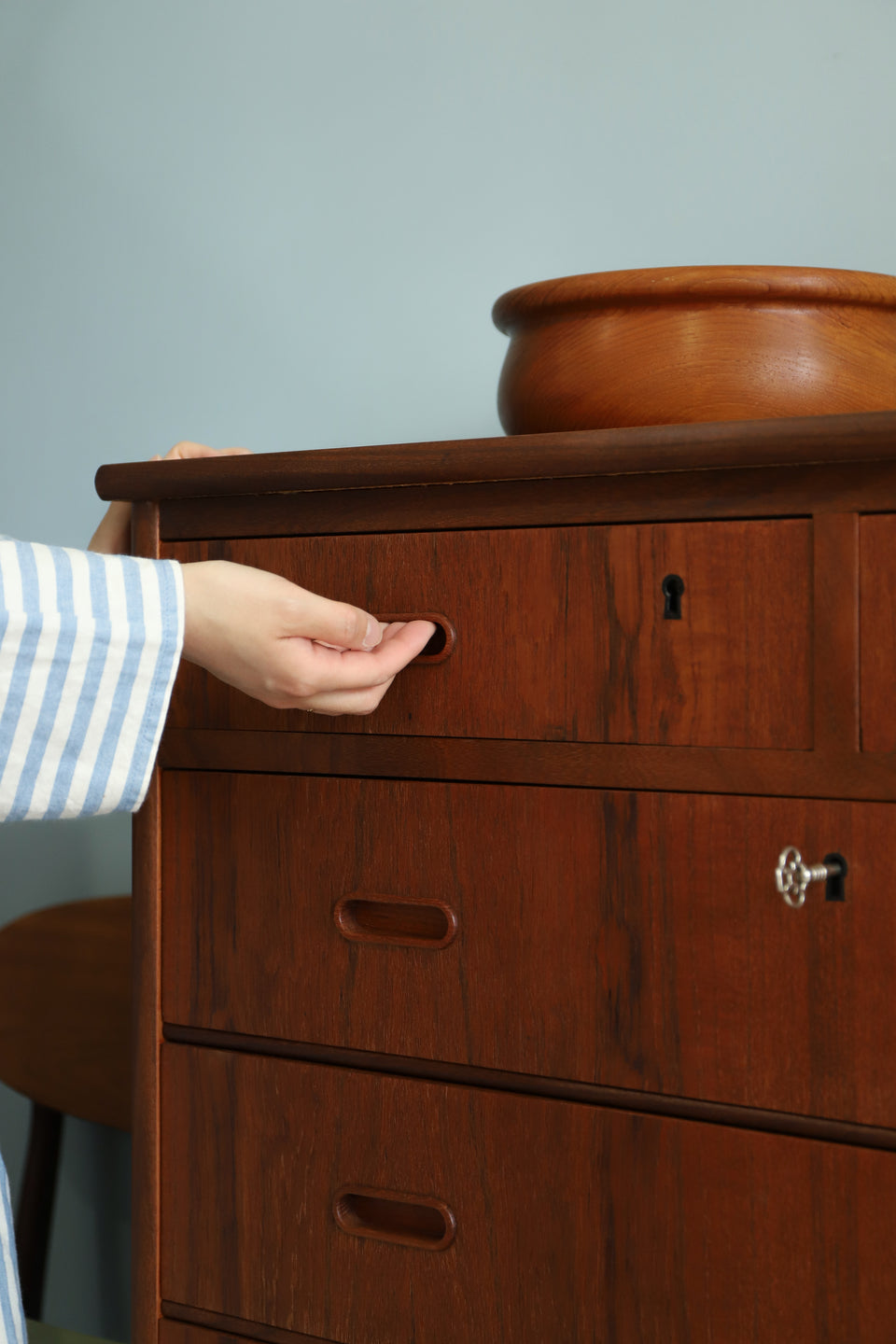 Danish Vintage High Chest 7Drawers/デンマークヴィンテージ ハイチェスト 7段 チーク材 北欧家具