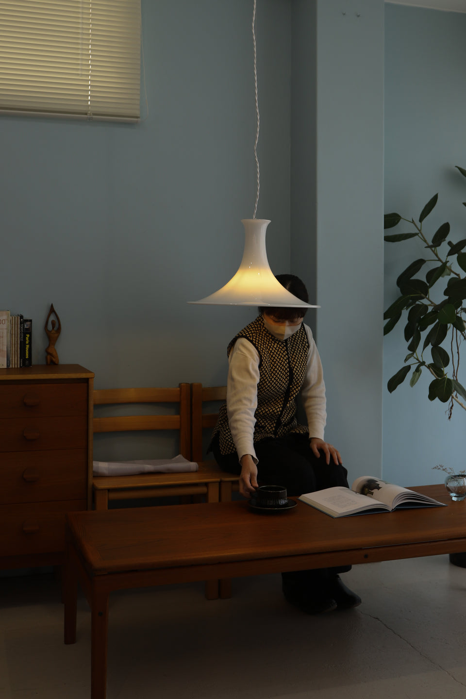 Holmegaard Pendant Light Mandarin XL size/デンマークヴィンテージ ホルムガード ペンダントライト マンダリン 照明 北欧インテリア