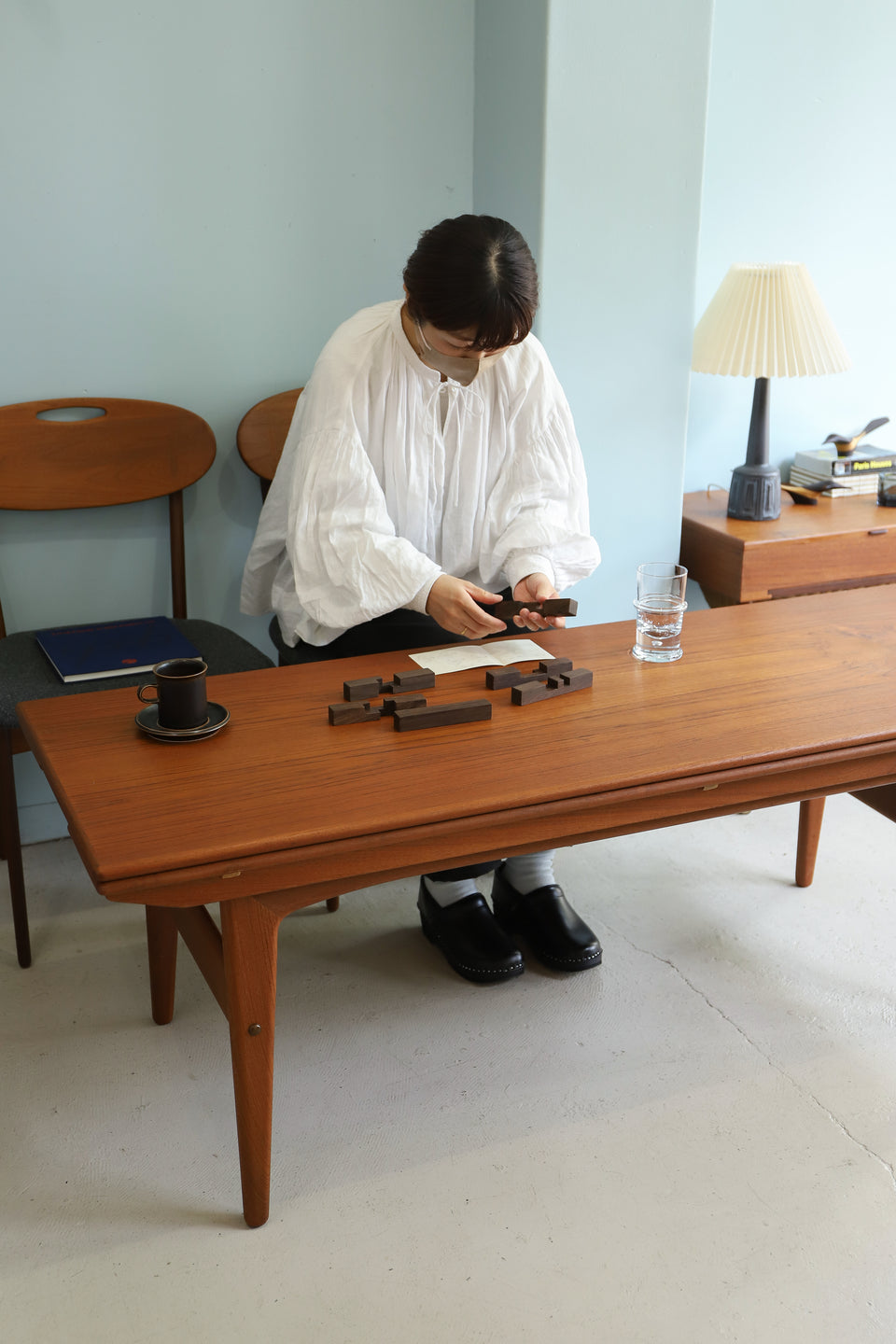 Danish Vintage Elevator Extension Table Trioh Møbler/デンマークヴィンテージ トリオモブラー エレベーター エクステンションテーブル 北欧家具