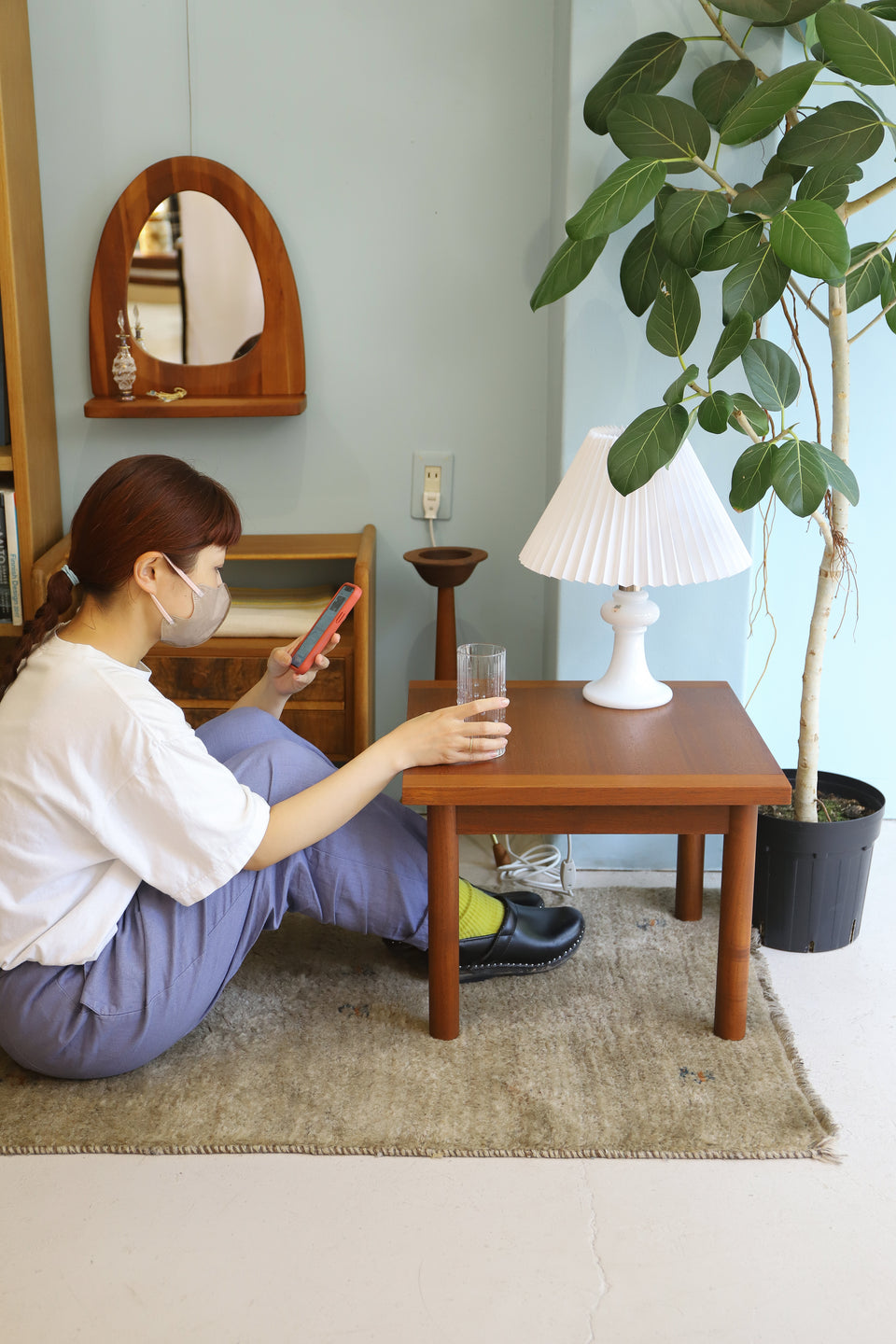 Vintage Square Side Table Teakwood/ヴィンテージ サイドテーブル チーク材 北欧デザイン