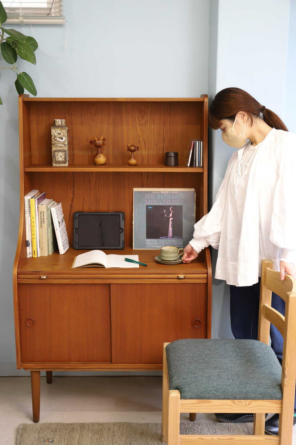 Writing Bureau Bookcase Shelf Danish Vintage/デンマークヴィンテージ ライティングビューロー ブックケース シェルフ 北欧家具