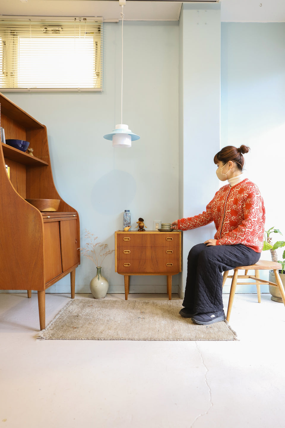 Swedish Vintage 3drawers Small Side Chest/スウェーデンヴィンテージ スモールサイドチェスト 3段 北欧家具