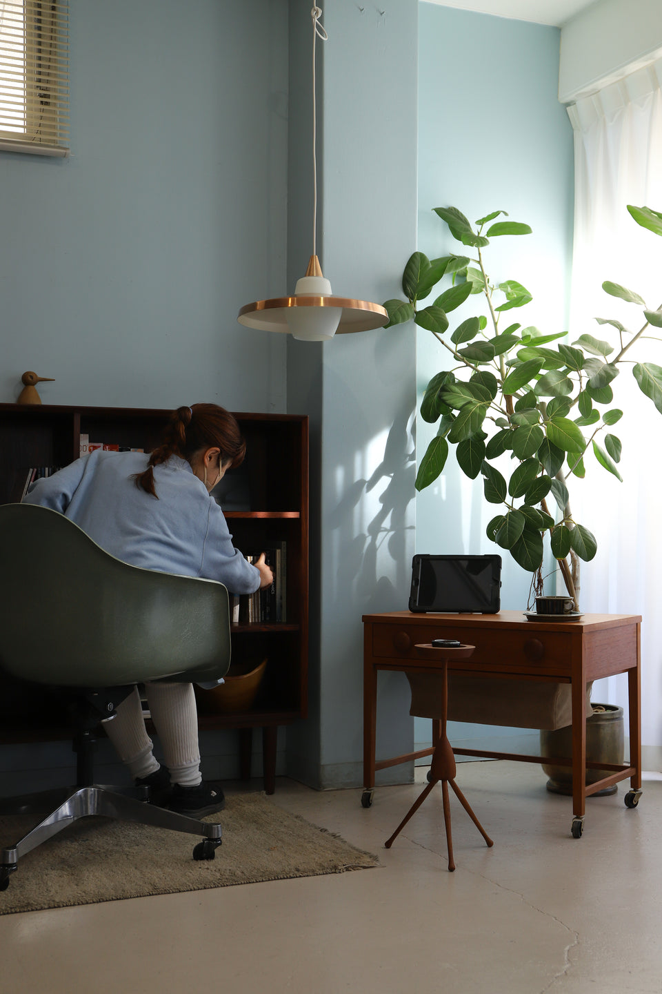 Danish Vintage Copper Glass Pendant Light/デンマークヴィンテージ ペンダントライト コッパー ガラス 照明 北欧インテリア