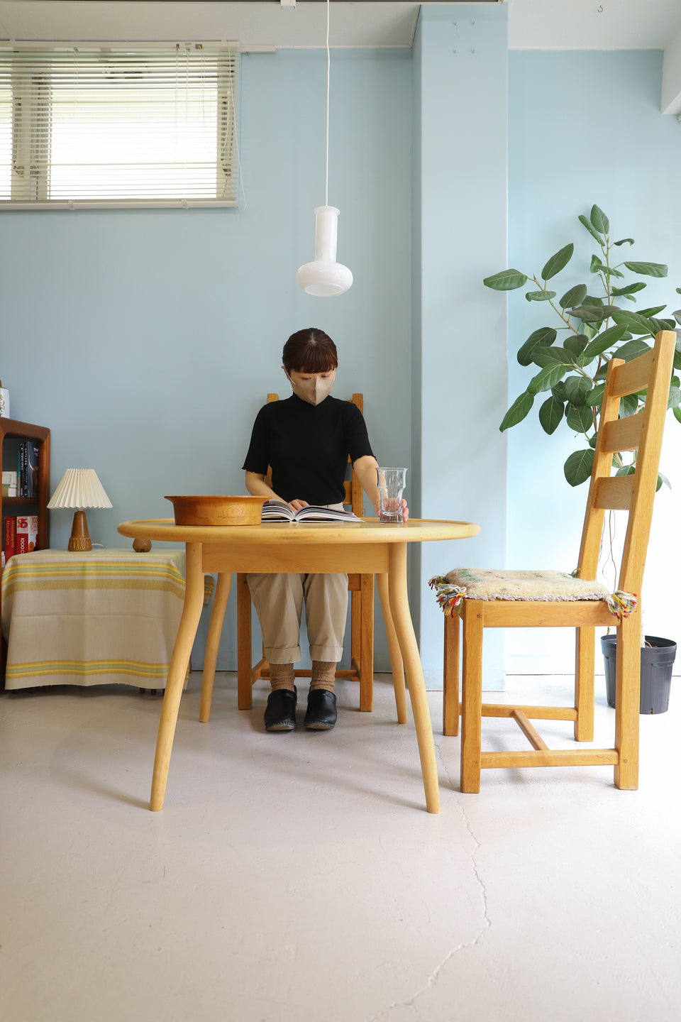 Ludwik Styl Oakwood Rush Seat High Back Chair/ポーランド製 ハイバックチェア オーク材 ラッシュシート 椅子