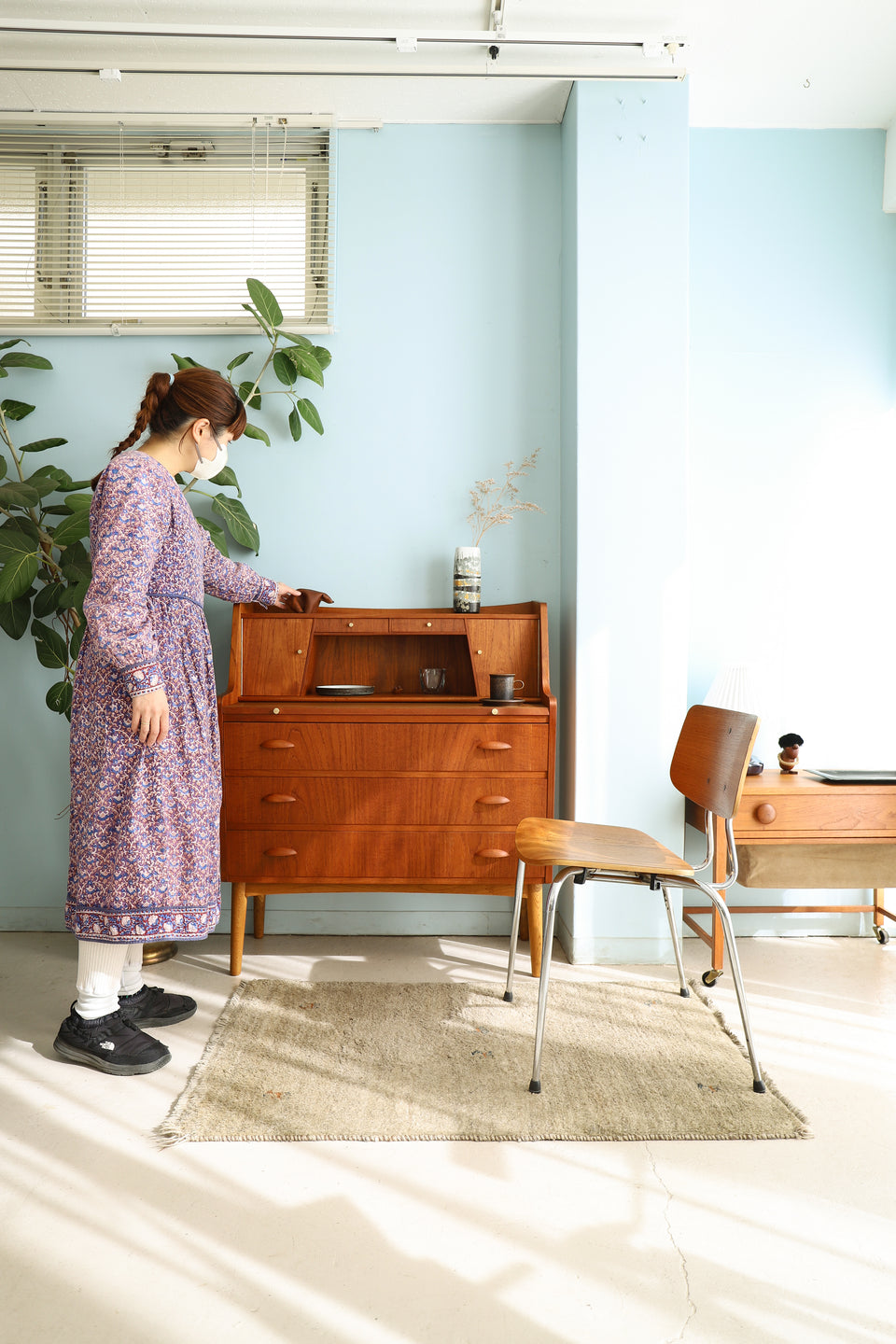 Bjerringbro Stolefabrik Teakwood Writing Bureau Danish Vintage/デンマークヴィンテージ ライティングビューロー チーク材 北欧家具