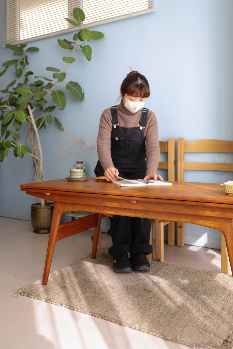 Elevator Extension Table Trioh Møbler Danish Vintage/デンマークヴィンテージ トリオモブラー エレベーター エクステンションテーブル 北欧家具