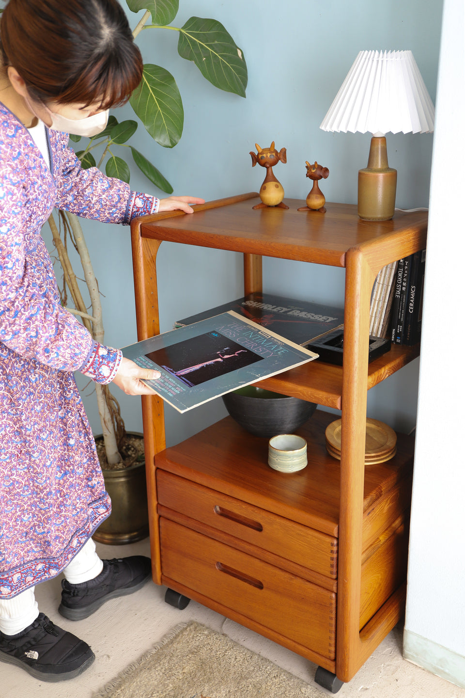 Danish Vintage Teakwood Trolley Shelf/デンマークヴィンテージ トロリー ワゴン シェルフ チーク材 北欧家具