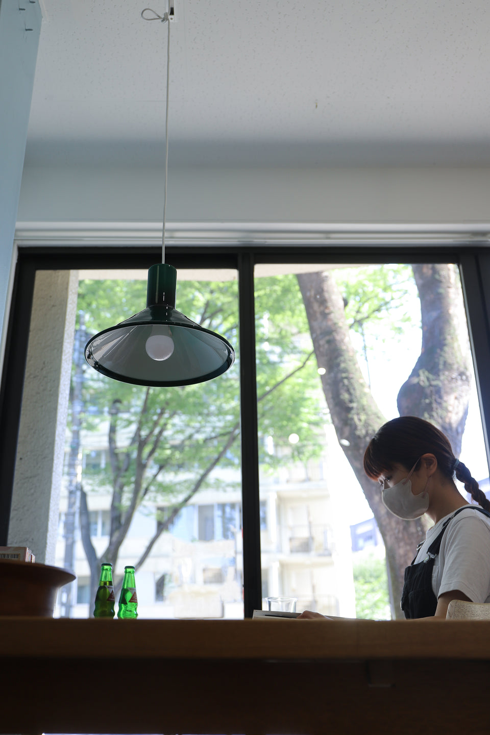 Vintage Holmegaard Pendant Light P&T Green Michael Bang/ホルムガード ペンダントライト マイケル・バング 照明 デンマークヴィンテージ
