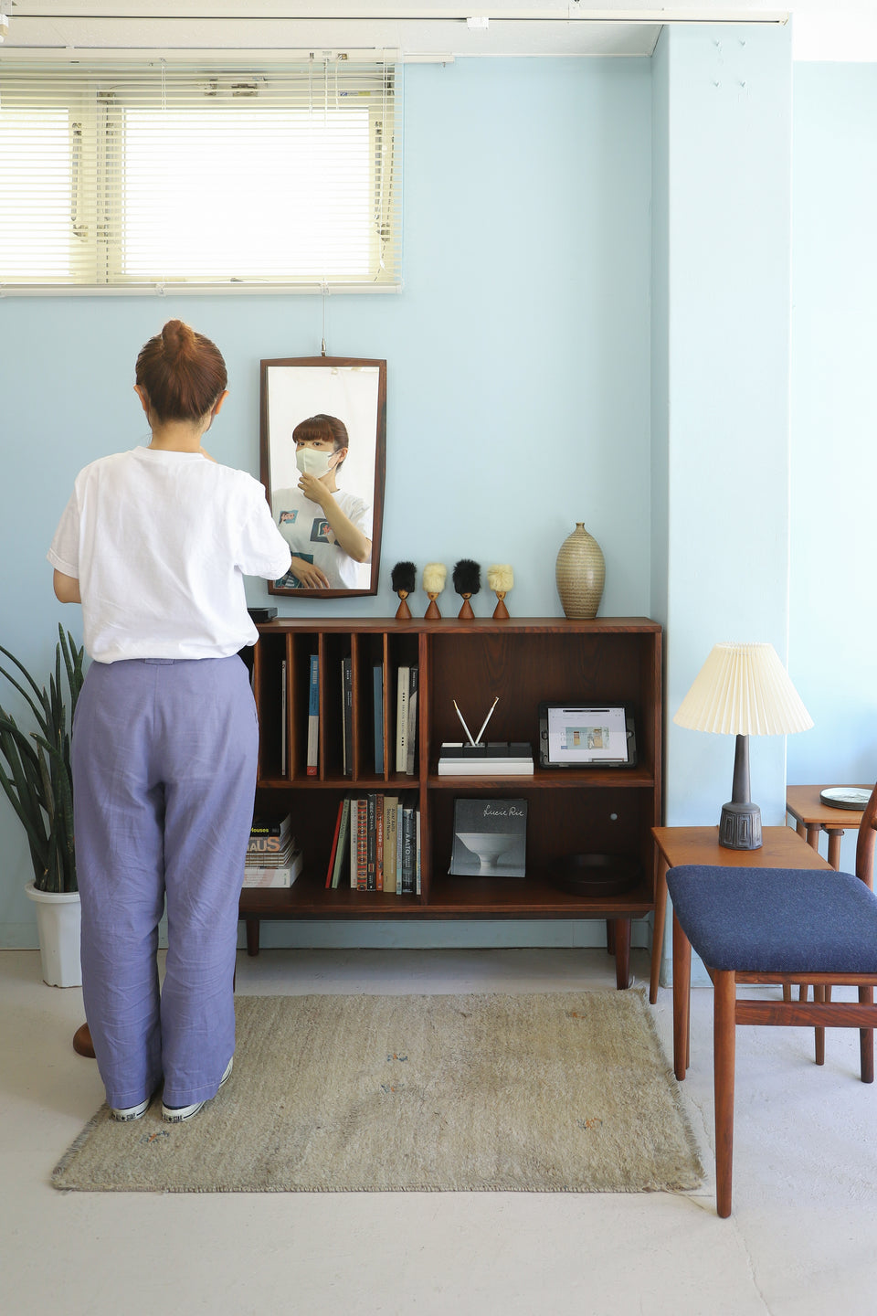 Jansen Spejle Rosewood Frame Wall Mirror Danish Vintage/デンマークヴィンテージ ウォールミラー 鏡 ローズウッド材 北欧インテリア