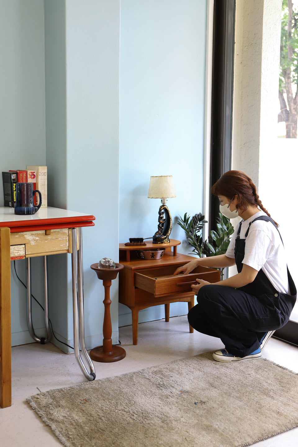 Danish Vintage Bed Side Small Chest/デンマークヴィンテージ ベッドサイド スモールチェスト チーク材 北欧家具