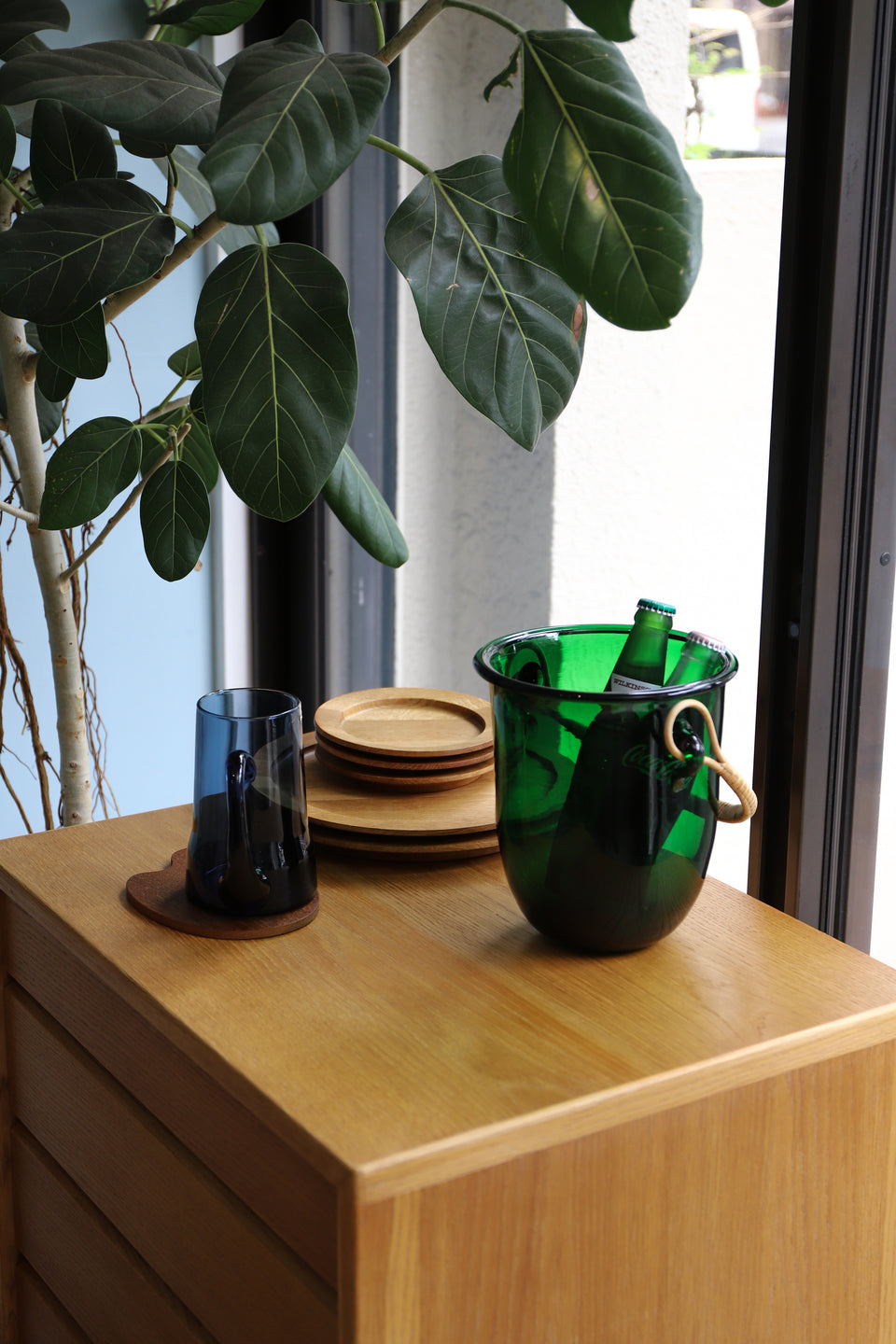 Danish Vintage Holmegaard Glass Ice Bucket/ホルムガード ガラス アイスバスケット デンマーク 北欧ヴィンテージ食器