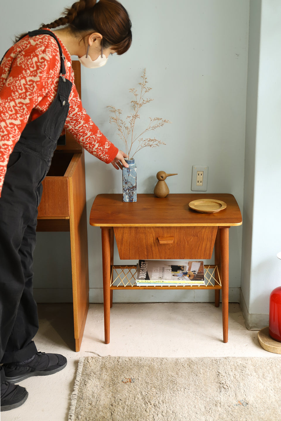 Danish Vintage Sewing Chest Side Table/デンマークヴィンテージ ソーイングサイド テーブル チェスト 北欧インテリア