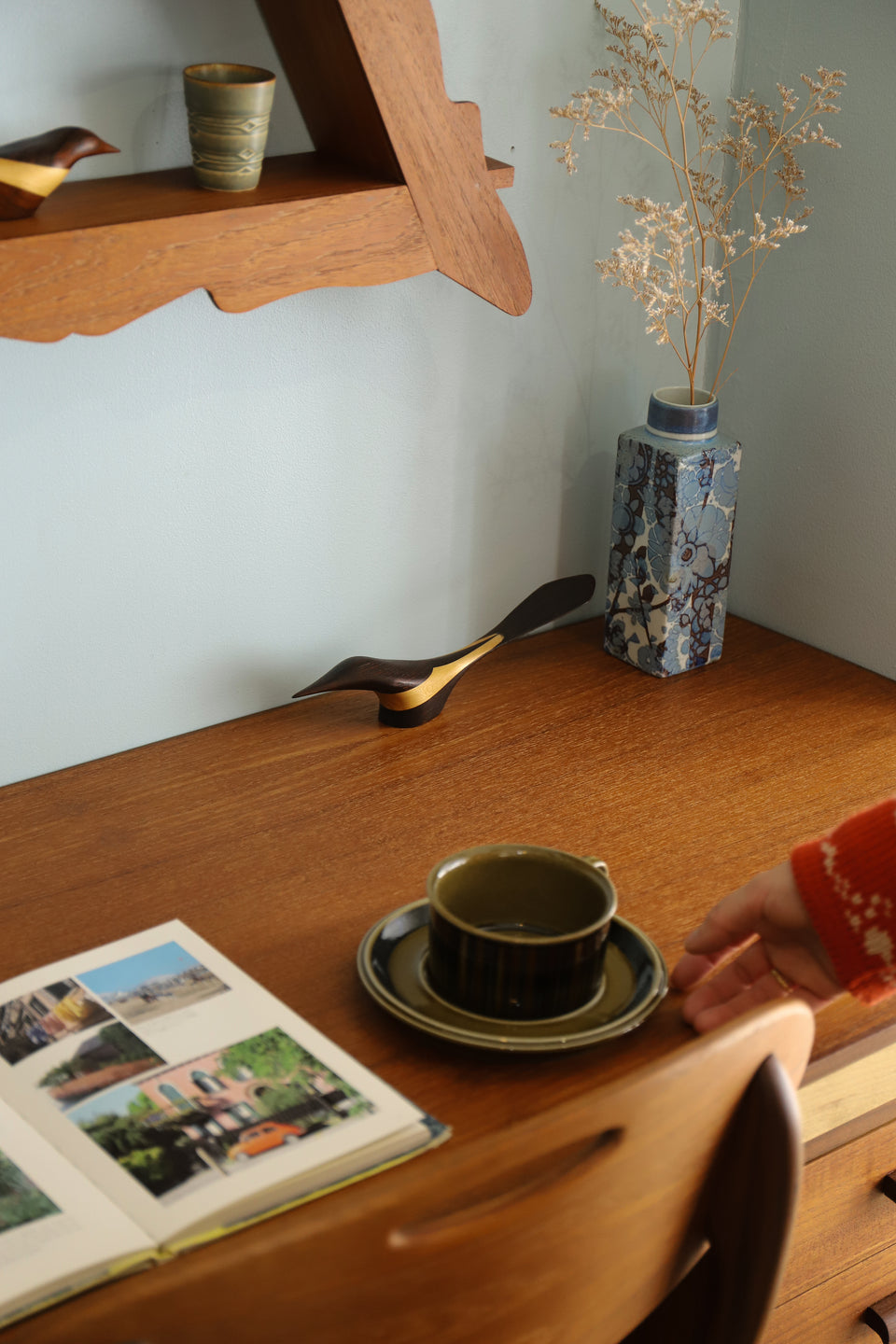 Danish Vintage Wooden Bird Objet/デンマークヴィンテージ 鳥の置物 木製オブジェ 北欧雑貨
