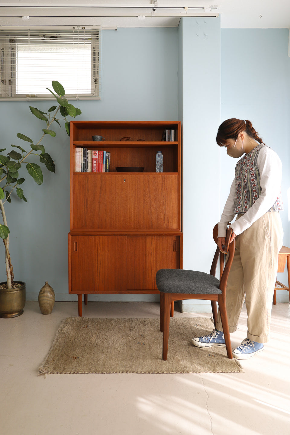 Lyby Møbler Bookcase Writing Bureau Danish Vintage/デンマークヴィンテージ ブックケース ビューロー 収納 北欧家具