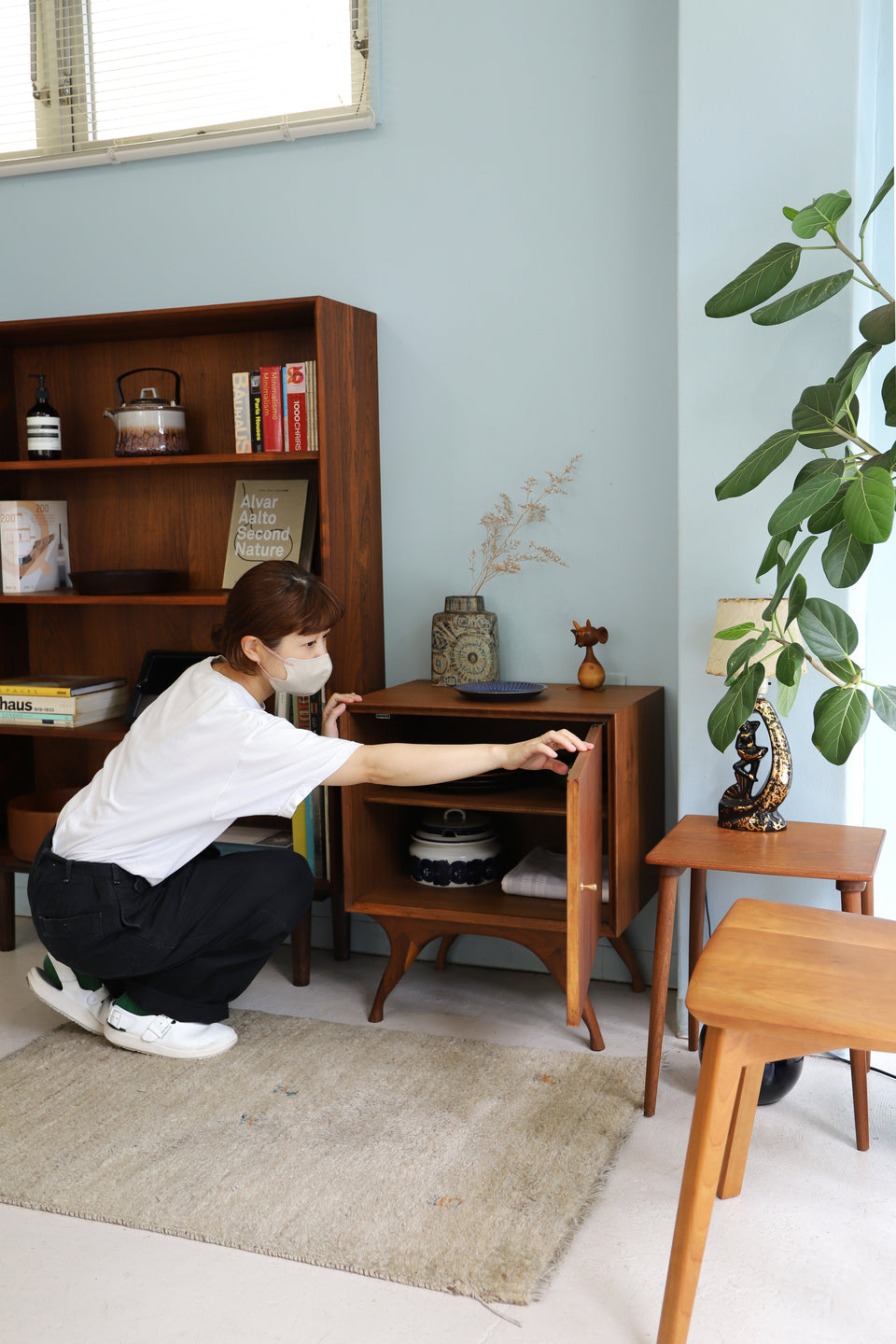 US Midcentury Vintage Night Stand Cabinet/アメリカヴィンテージ ナイトスタンド サイドテーブル サイドテーブル キャビネット ミッドセンチュリー
