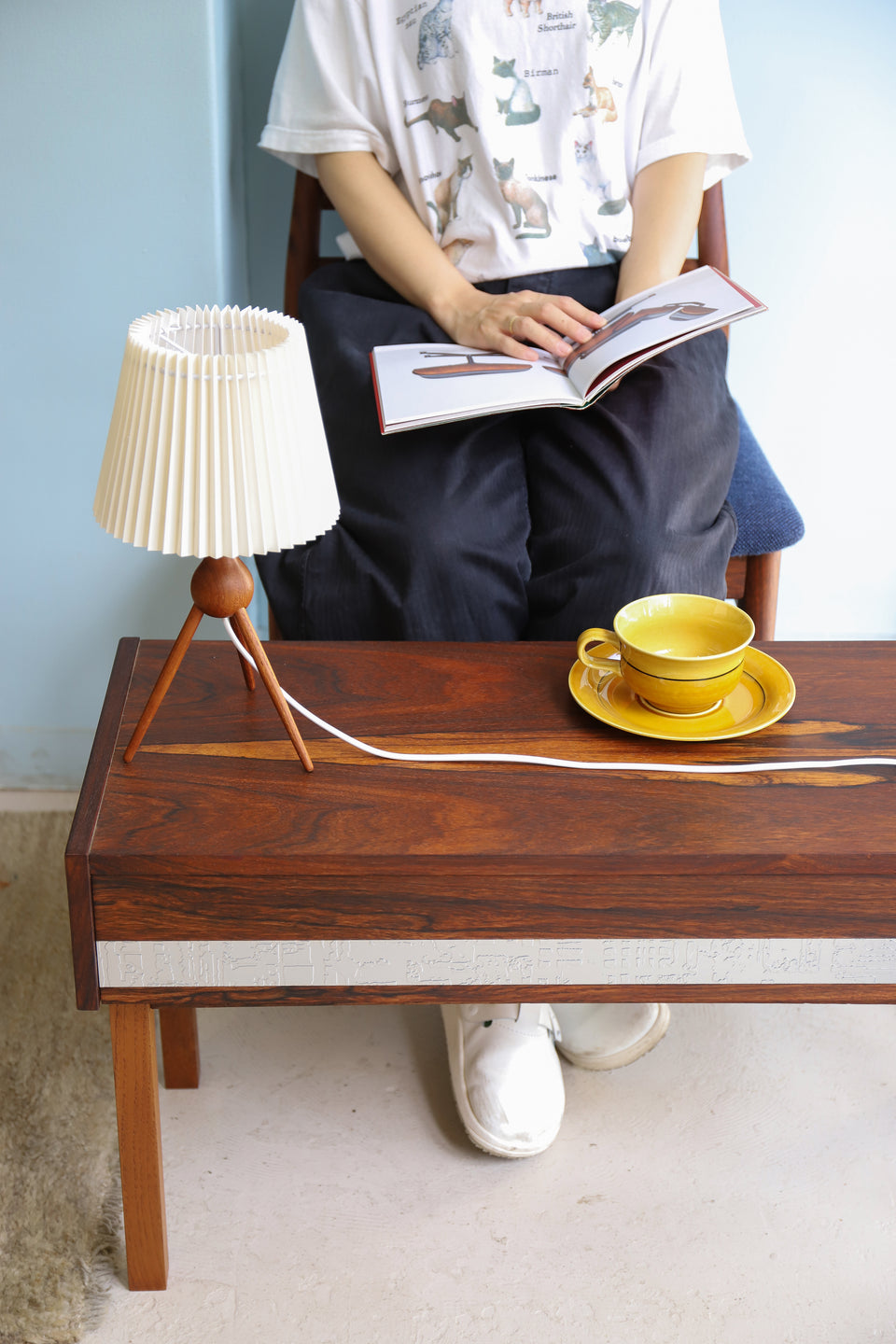 Teakwood Tripod Table Lamp Danish Vintage/デンマークヴィンテージ テーブルランプ チーク材 間接照明 北欧インテリア