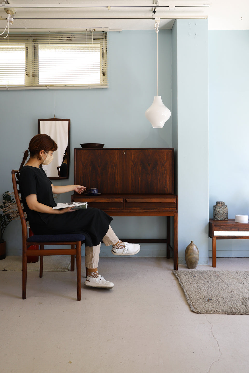 Norwegian Vintage Bruksbo Writing Bureau/ノルウェーヴィンテージ ブルクスボ ライティングビューロー デスク ローズウッド 北欧家具