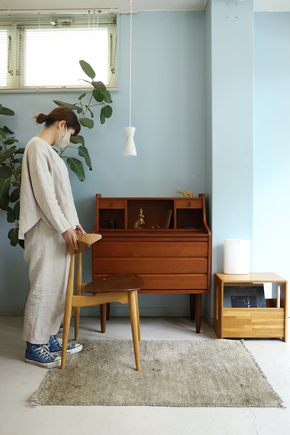 Arne Lindaas Polar Bear Norway Vintage/アルネ・リンダース シロクマ 木製オブジェ ノルウェー 北欧ヴィンテージ雑貨