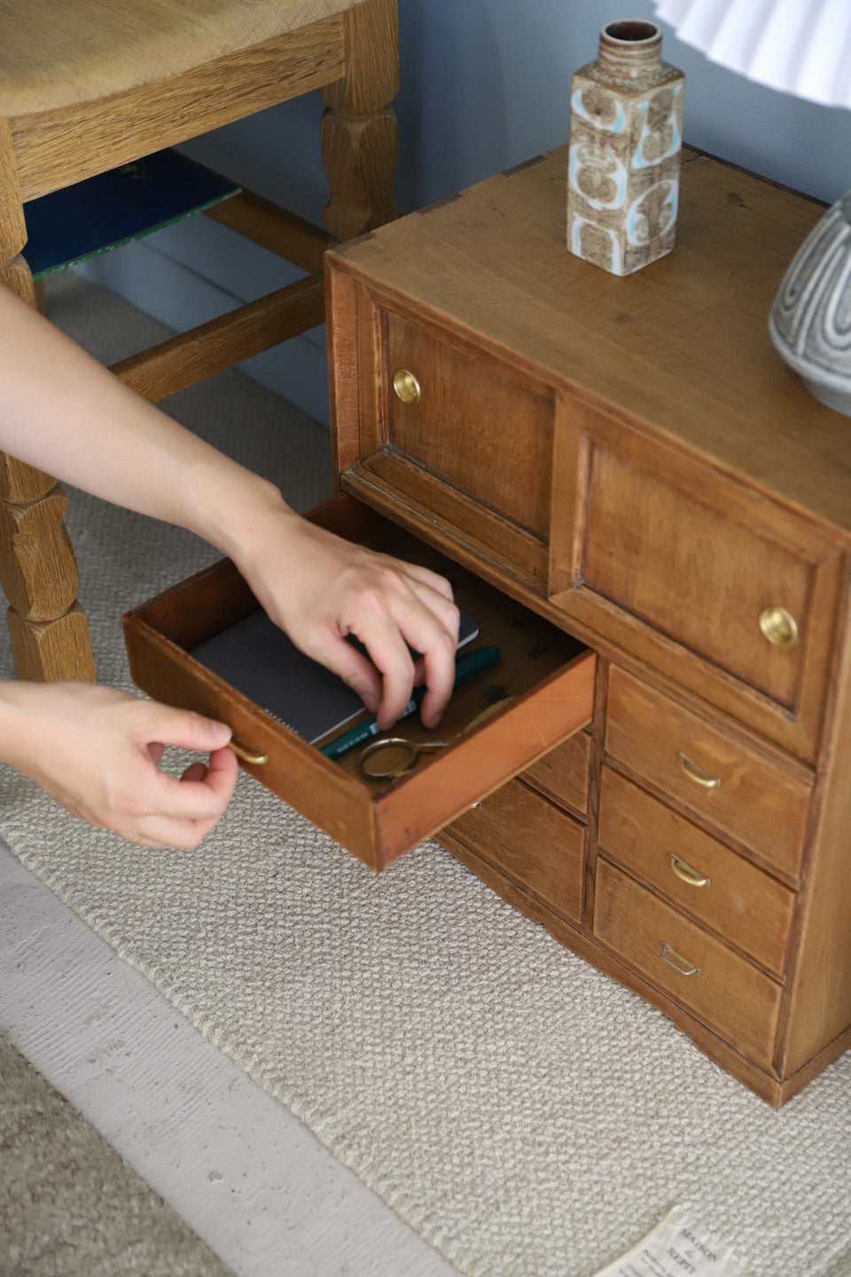 Japanese Vintage Small Wooden Drawer/ジャパンヴィンテージ 木製小引き出し レトロモダン シャビー 古道具