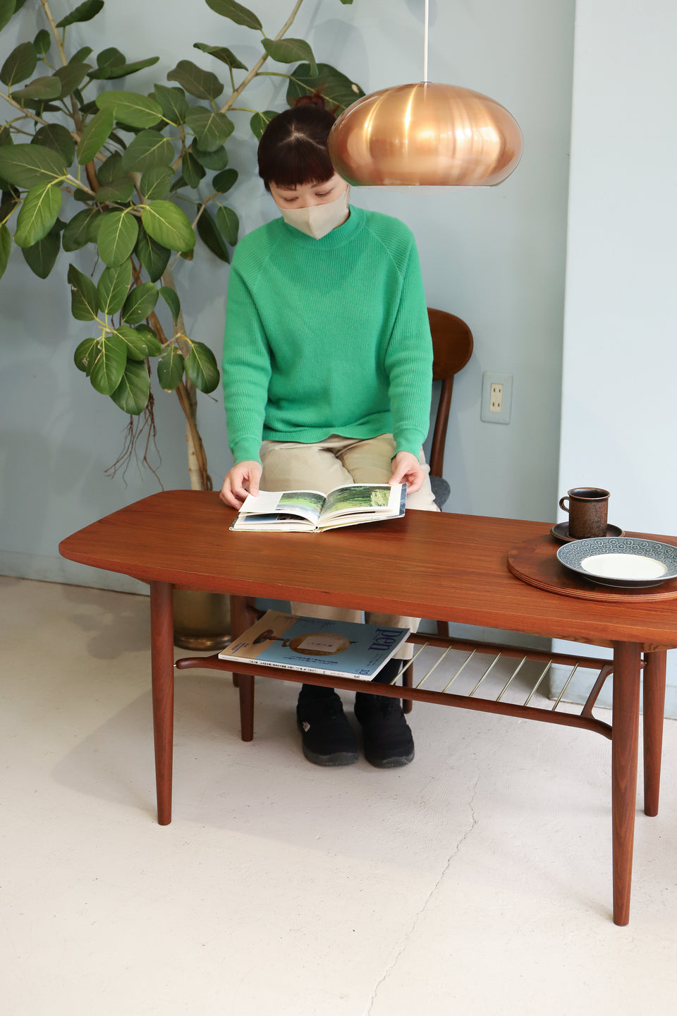 Danish Vintage Gorm Møbler Coffee Table with Rack/デンマークヴィンテージ コーヒーテーブル ラック付き 北欧家具