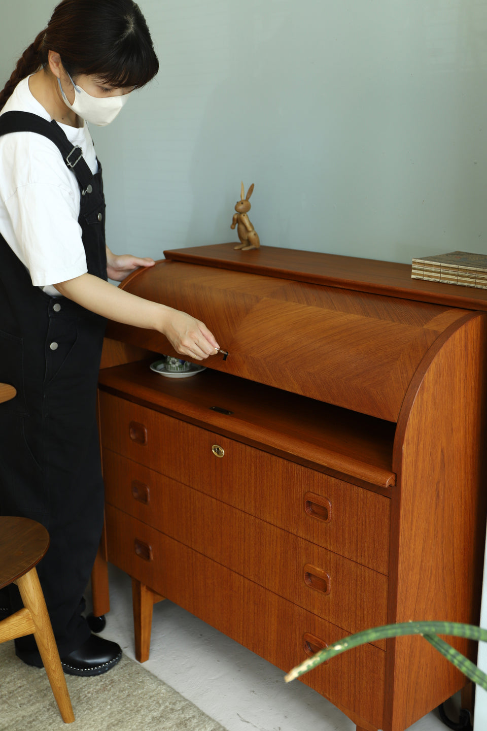 Swedish Vintage Rolltop Bureau Egon Ostergaard/スウェーデンヴィンテージ ロールトップ ビューロー 北欧家具