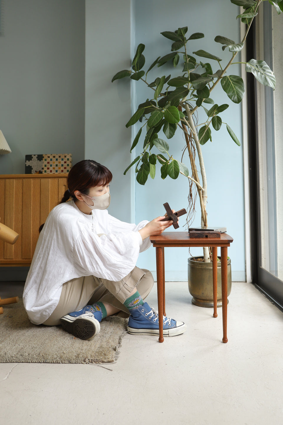 Vintage Wooden Puzzle Building Blocks/ヴィンテージ 木製パズル 積み木 玩具