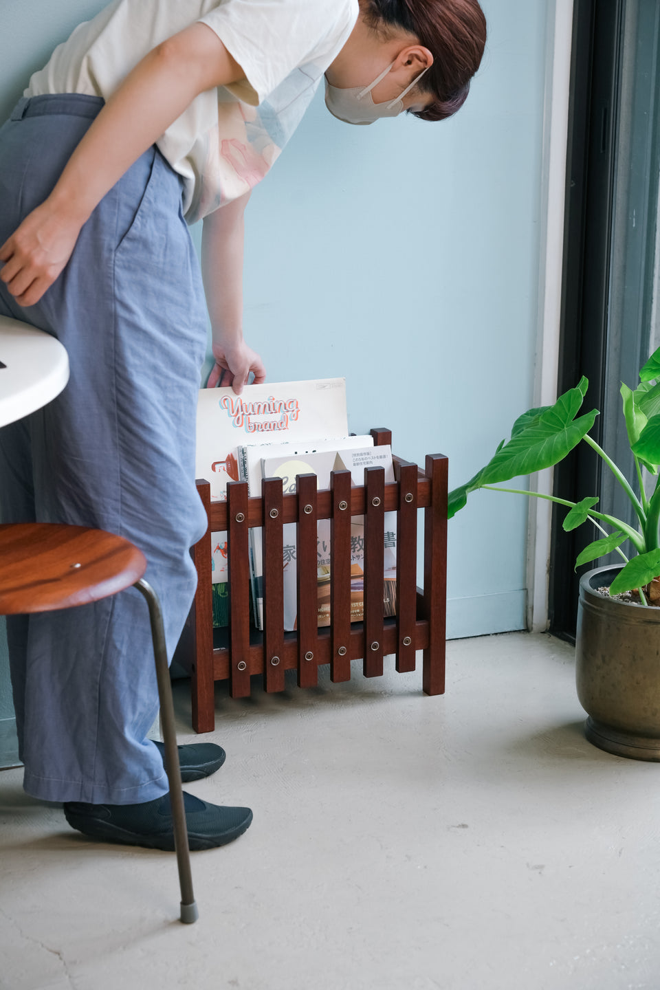 Japanese Vintage Teak Magazine Rack/ジャパンヴィンテージ マガジンラック チーク材