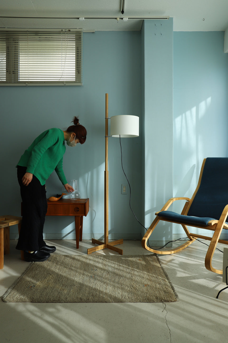 Miguel Milá TMM Floor Lamp Santa&Cole/ミゲル・ミラ TMMフロアランプ サンタ&コール オーク材 スペイン