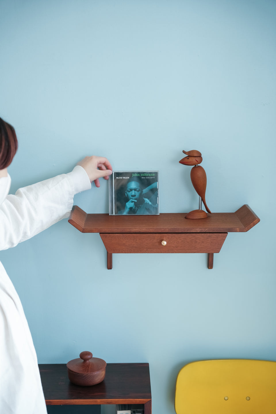 Scandinavian Vintage Teak Wall Shelf/北欧ヴィンテージ ウォールシェルフ チーク材