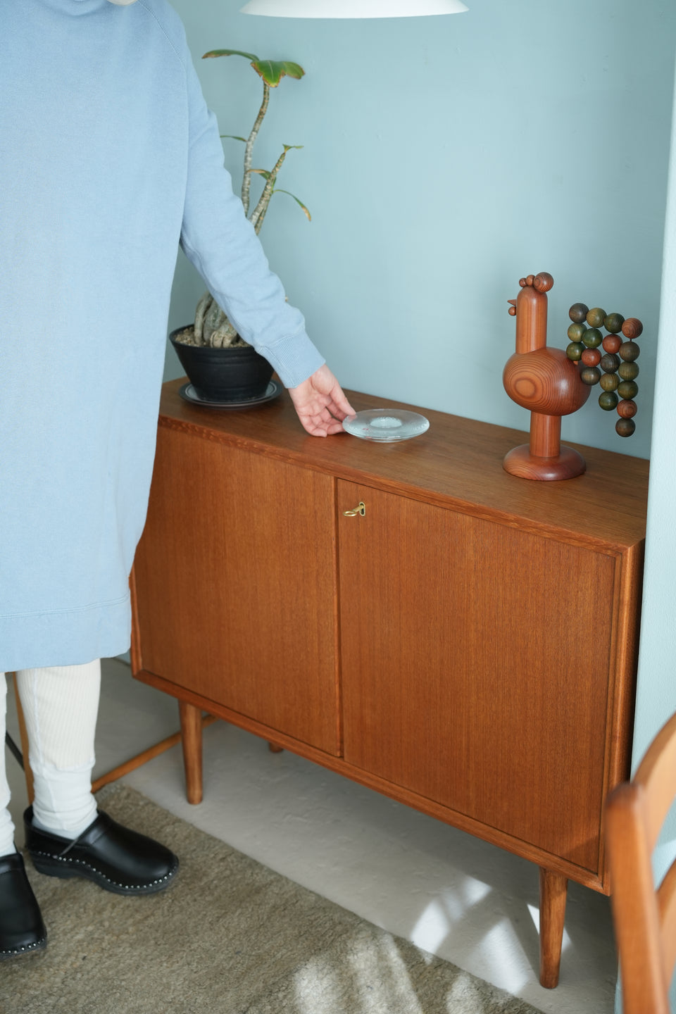 Swedish Vintage Slim Cabinet/スウェーデンヴィンテージ スリムキャビネット チーク材 北欧家具