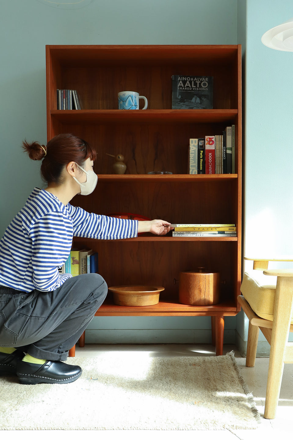 Teakwood Bookcase High Shelf Danish Vintage/デンマークヴィンテージ ブックケース ハイシェルフ 本棚 チーク材 北欧家具