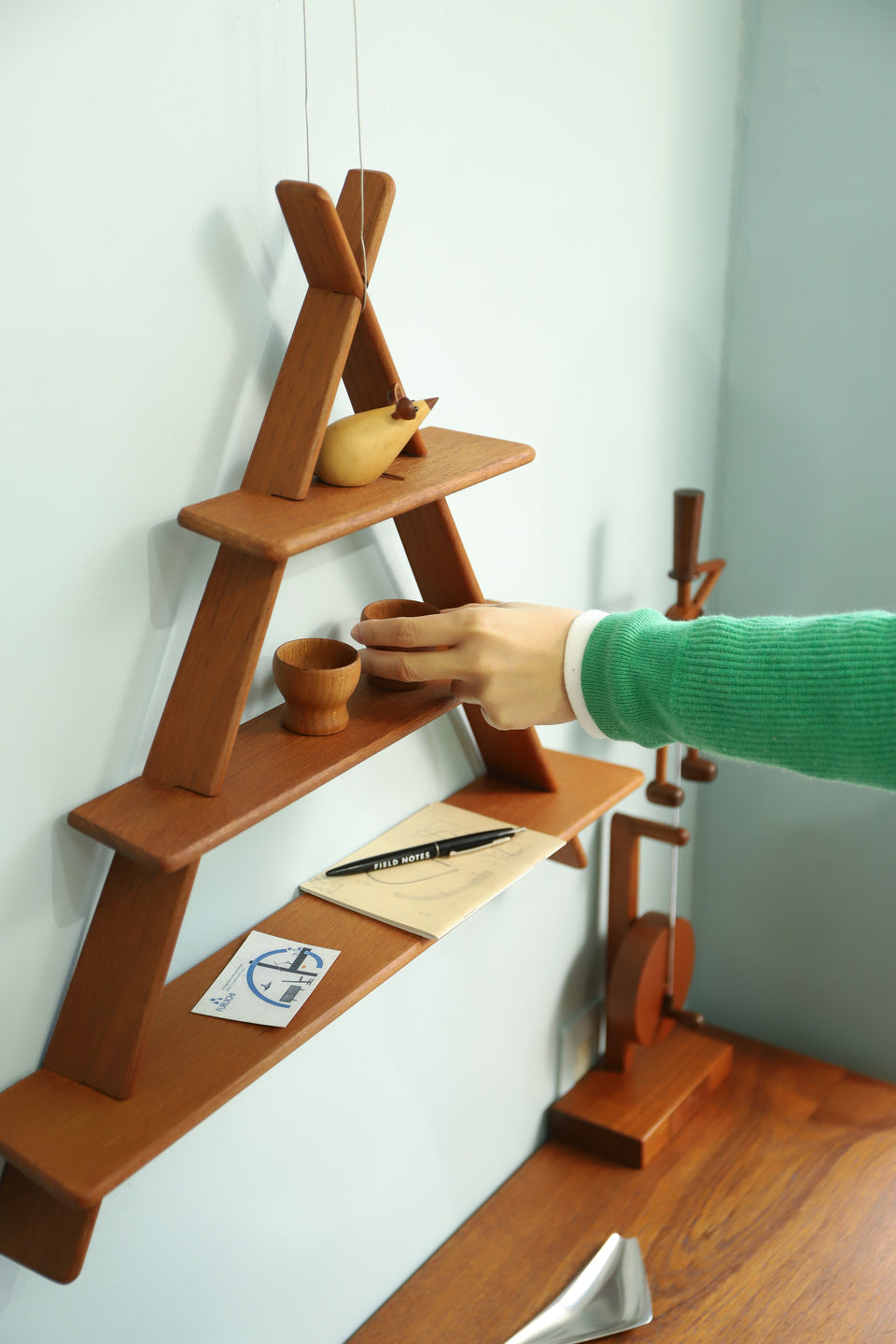 Teakwood Triangle Shelf Amagerhylde Danish Vintage/デンマークヴィンテージ ウォールシェルフ アマーシェルフ 北欧インテリア