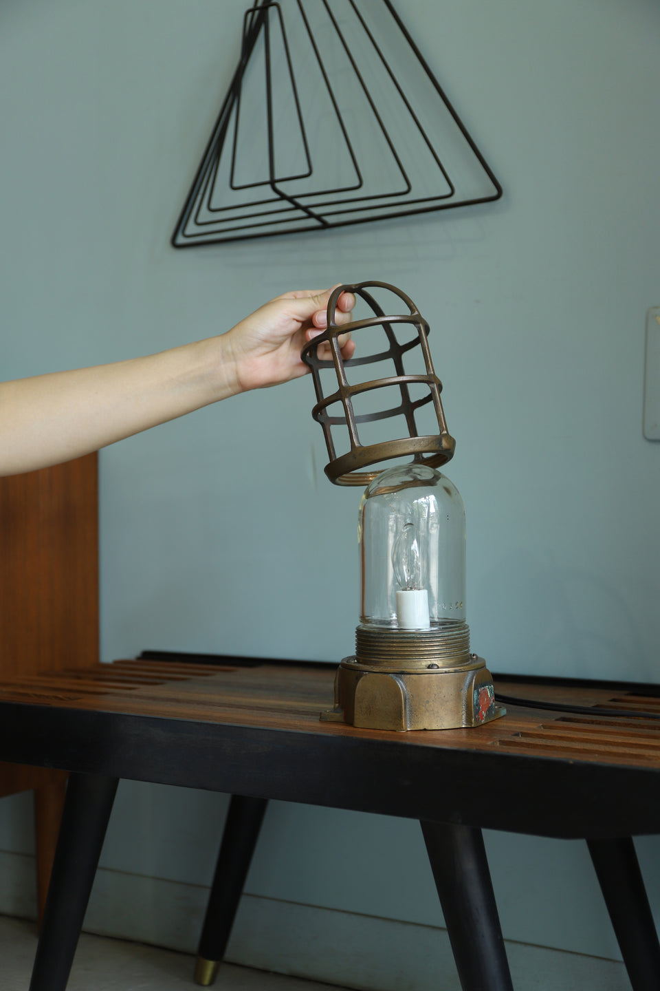 US Vintage Brass Marine Lamp/アメリカヴィンテージ マリンランプ 真鍮製