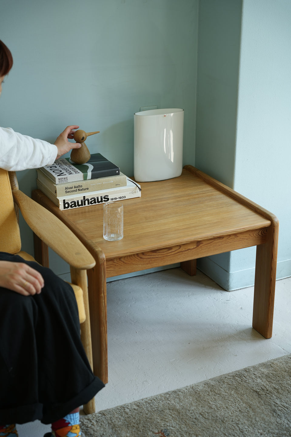 Vintage Swedese Pinewood Square Table Yngve Ekström/スウェーデンヴィンテージ スクエアローテーブル パイン材 イングヴィ・エクストローム