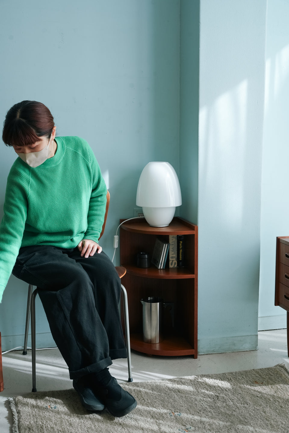 Vintage Teakwood Corner Shelf/ヴィンテージ チーク コーナーシェルフ サイドテーブル