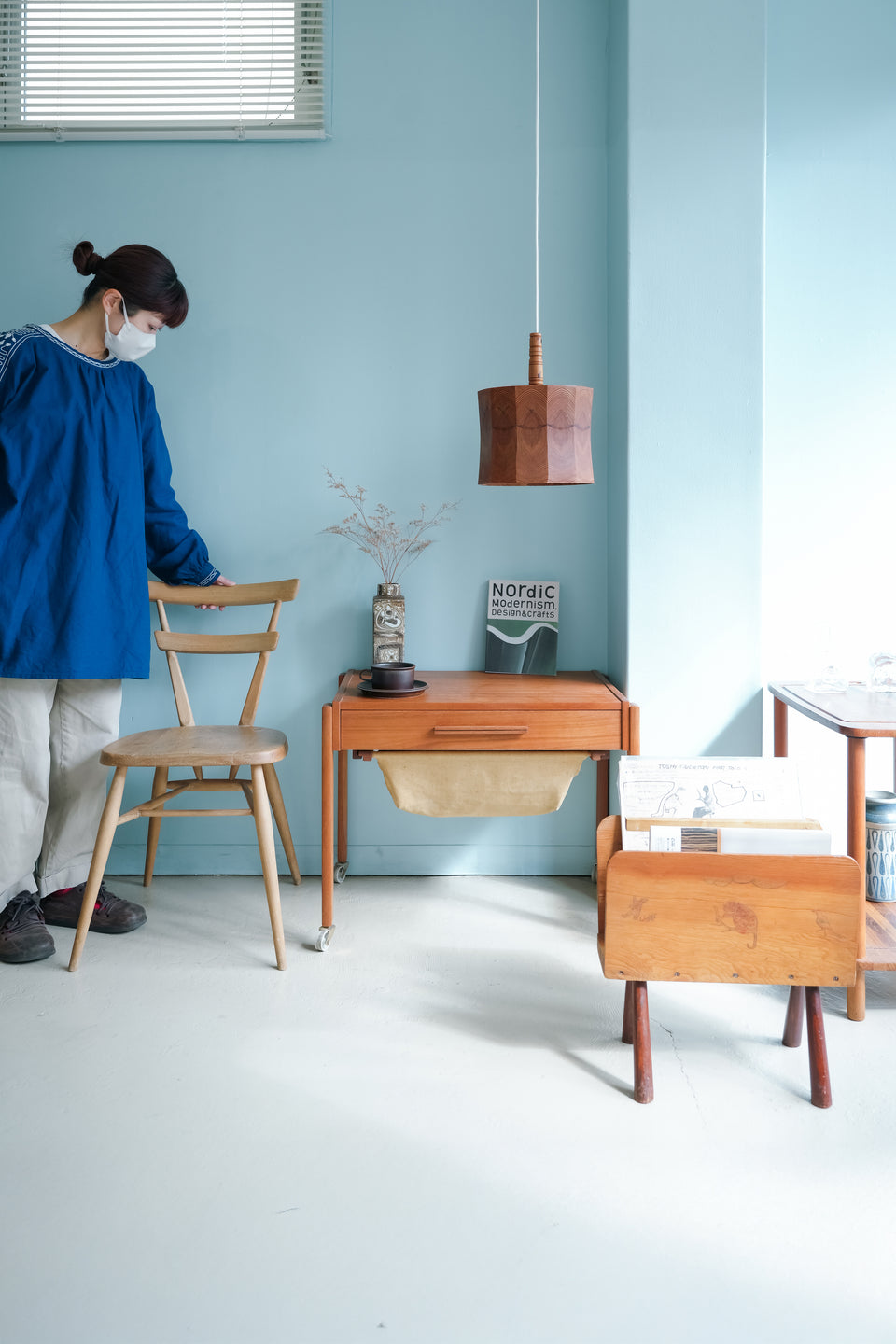 Wooden Magazine Rack Danish Vintage/デンマークヴィンテージ 木製マガジンラック 北欧インテリア