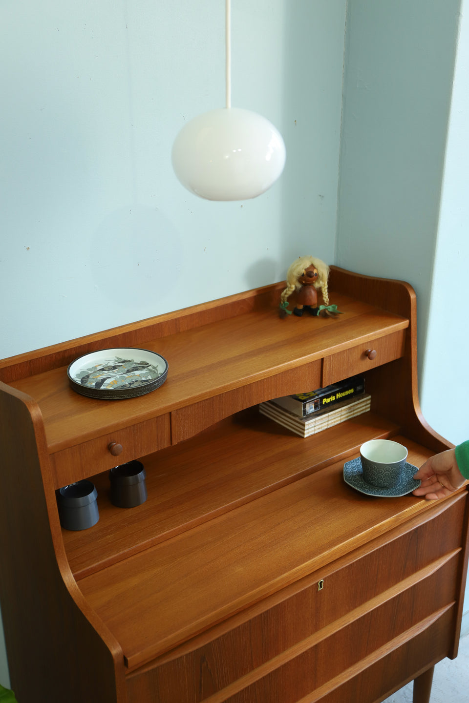 Writing Bureau Teakwood Danish Vintage/デンマークヴィンテージ ライティングビューロー チーク材 北欧家具