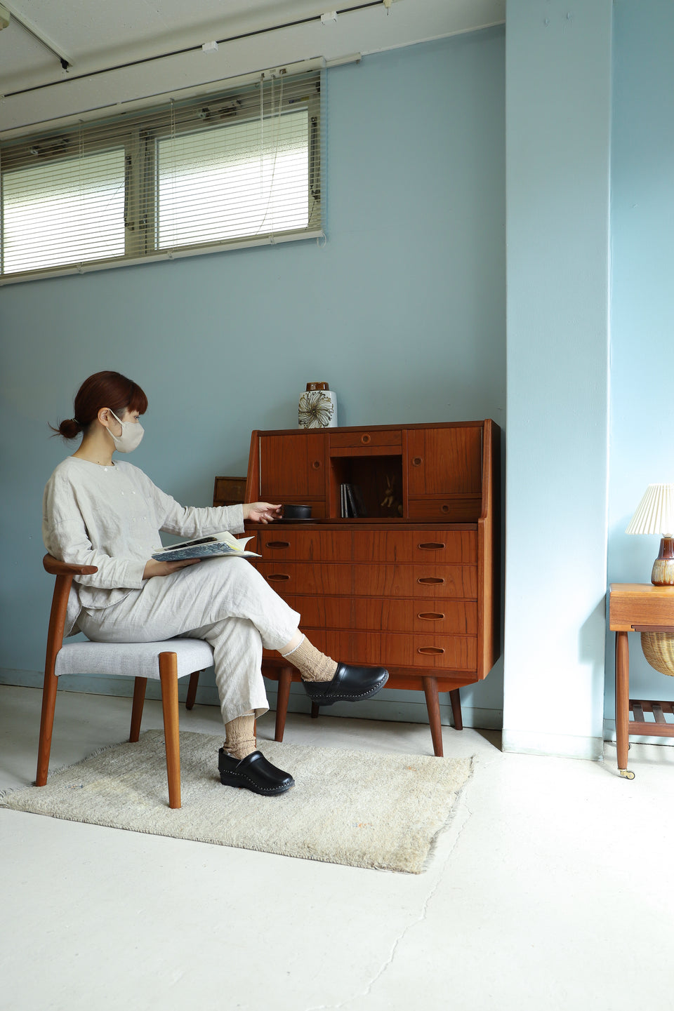 Writing Bureau with Mirror Danish Vintage/デンマークヴィンテージ ライティングビューロー ミラー付き ドレッサー 北欧家具