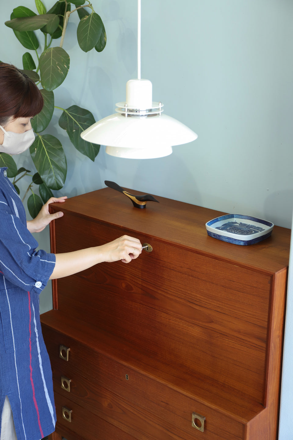 Writing Bureau Secretary Desk Danish Vintage/デンマークヴィンテージ ライティングビューロー チーク材 北欧家具