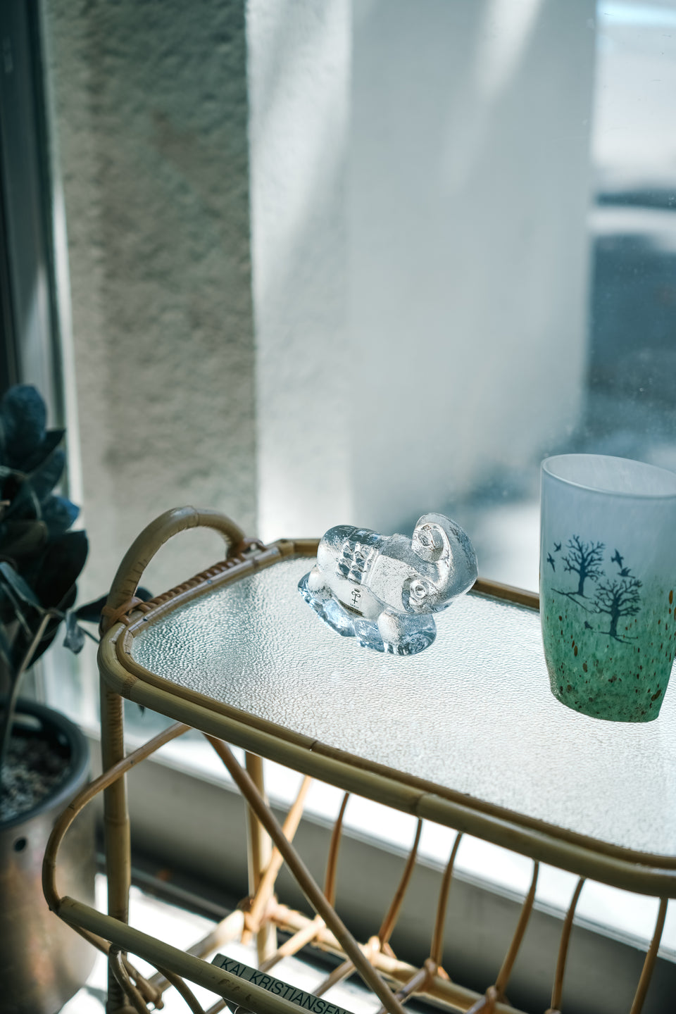 SKRUF Elephant Glass Objet Lars Hellsten/スクルーフ ゾウのガラスオブジェ ラース・ヘルステン スウェーデンヴィンテージ