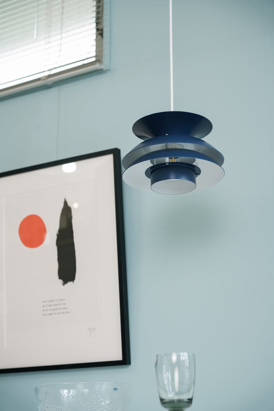 Swiss Vintage Belux Ballet Pendant Light/スイスヴィンテージ ベルクス ペンダントライト 照明 ブルー