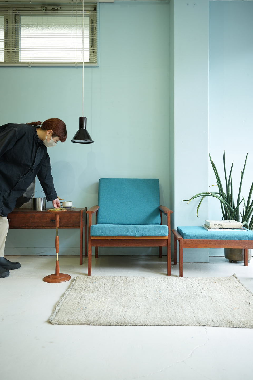 Illum Wikkelso Capella Easy Chair with Ottoman Niels Erik Eilersen/イルム・ヴィケルソー イージーチェア カペラ アイラーセン デンマークヴィンテージ
