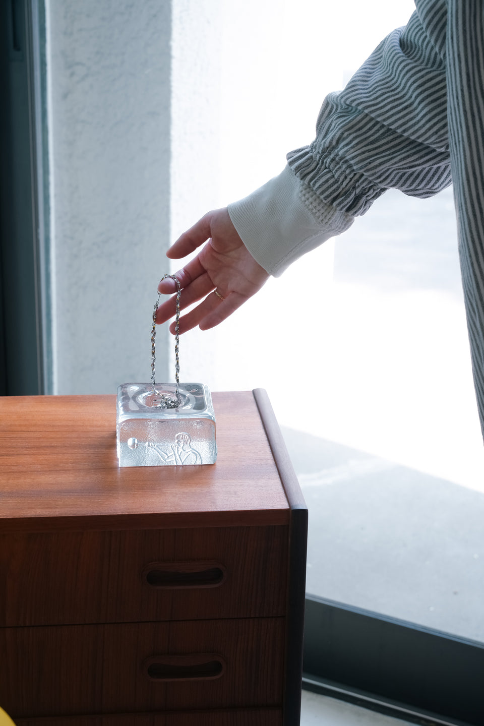 Afors Bertil Vallien Glass Candle Holder/オーフス バーティル・ヴァリーン ガラス キャンドルホルダー スウェーデンヴィンテージ