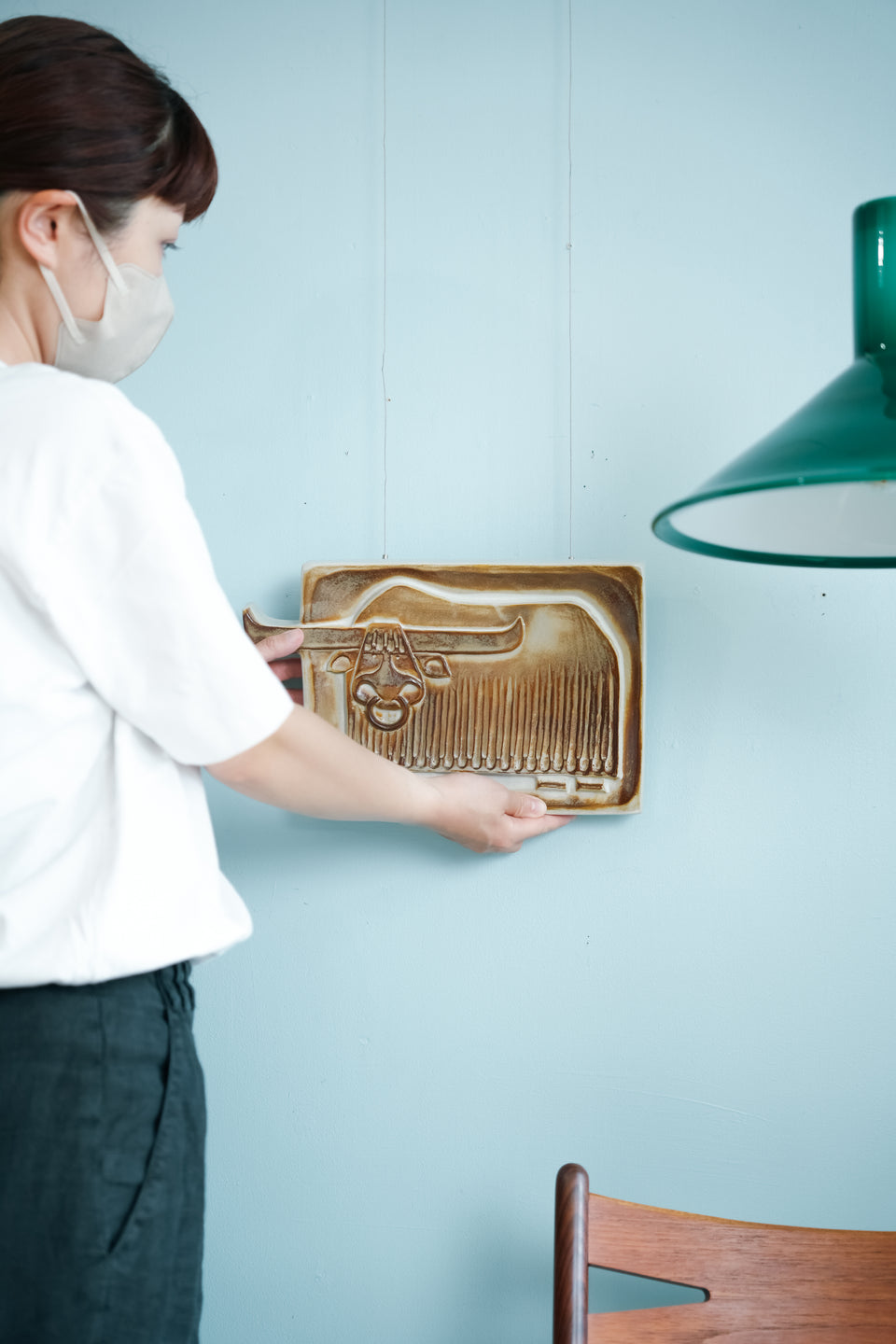 Andersson & Johansson Hoganas Wall Relief/スウェーデンヴィンテージ 牛のウォールレリーフ