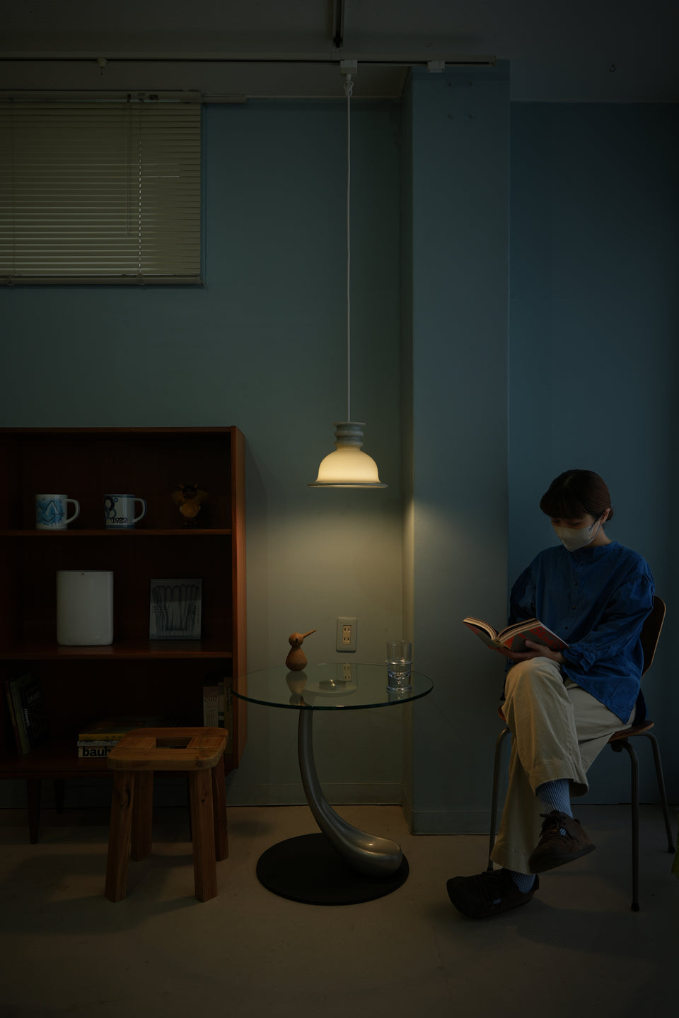 Danish Vintage Kro Holmegaard Pendant Light Gray/デンマークヴィンテージ ホルムガード グレー ペンダントライト 照明