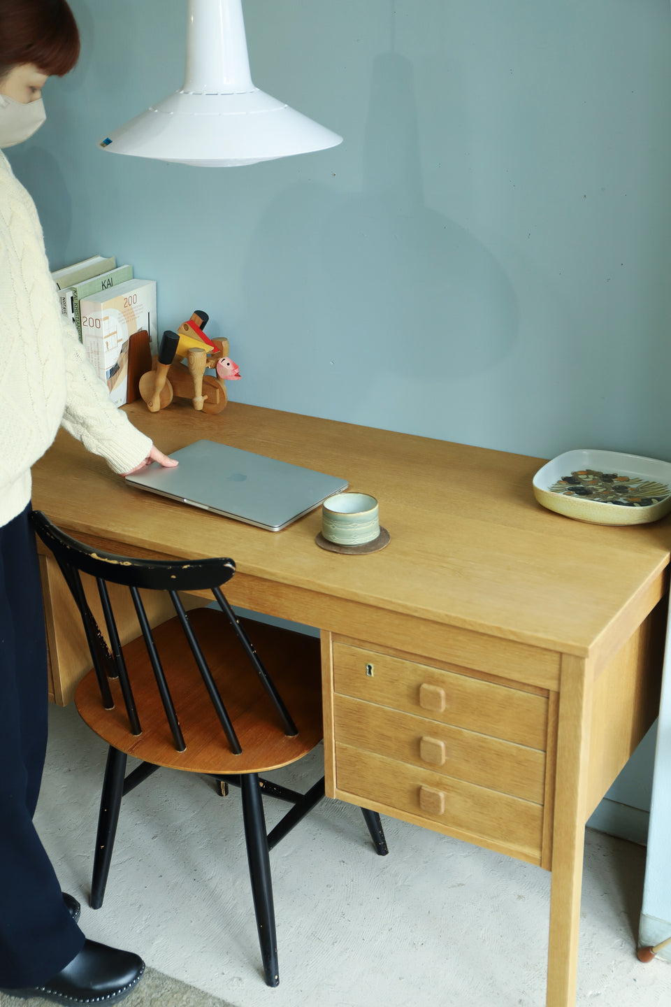 Danish Vintage Domino Møbler Desk/デンマークヴィンテージ ドミノモブラー デスク 両袖机 北欧家具